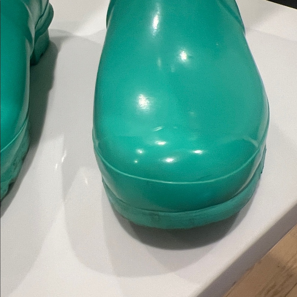Hunter Tall Gloss Rain Boots in Turquoise - Picture 9 of 13